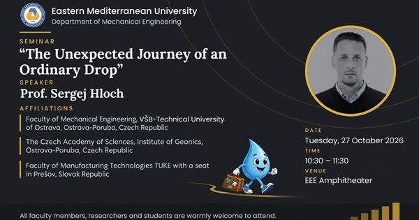 Seminar: “The Unexpected Journey of an Ordinary Drop" by Prof. Sergej Hloch