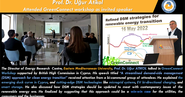 Prof. Dr. Uğur Atikol  Attended GreenConnect workshop as an invited speaker