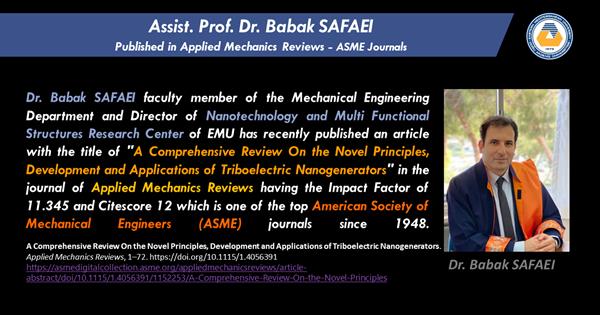 Dr. Babak SAFAEI published in Applied Mechanics Reviews - ASME Journal